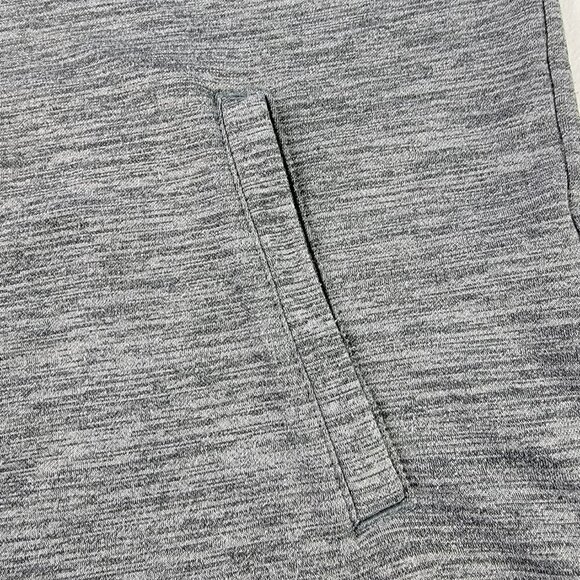 Nike Sweatshirt Hoodie Girls Sz L Gray Gold Logo Thumbholes Long Sleeve Pocket - Picture 4 of 8